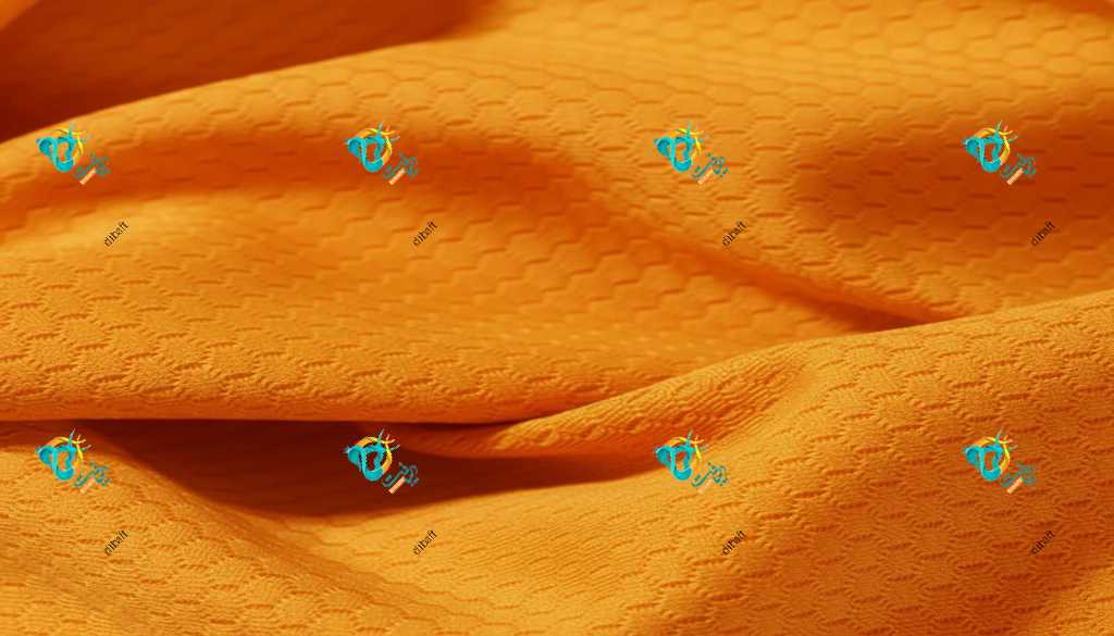 پارچه فلامنت ورزشی کندویی نارنجی