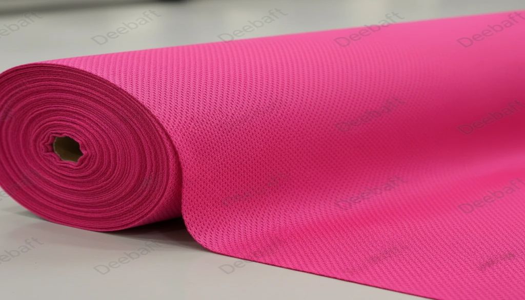 پارچه فلامنت ورزشی سوزنی رنگ سرخابی