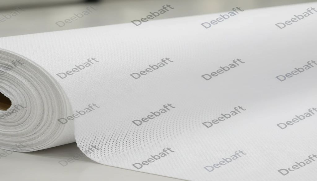 پارچه فلامنت ورزشی سوزنی رنگ سفید