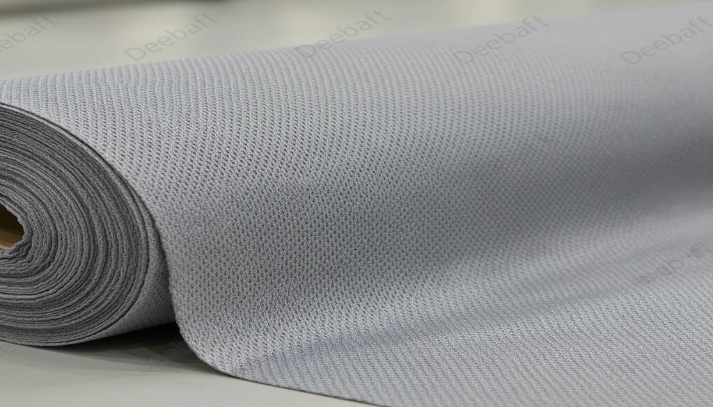 پارچه فلامنت ورزشی سوزنی رنگ طوسی