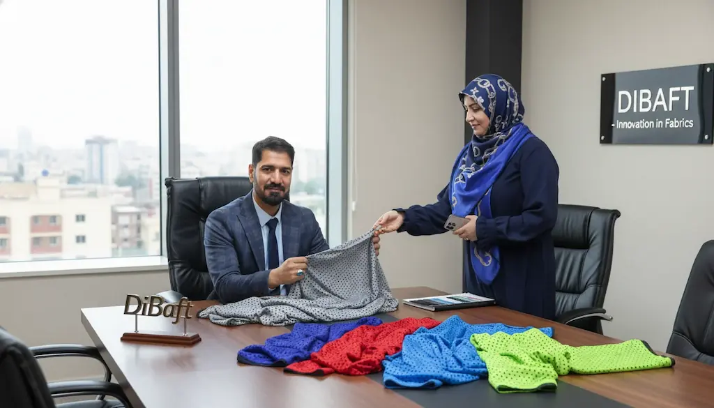 کنترل کیفیت پارچه فلامنت ورزشی سوزنی دیبافت